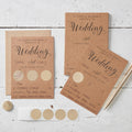 Kraft Scratch The Date Wedding Invitations - Scratch & Reveal- 10 Inner Pack