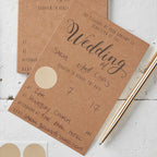 Kraft Scratch The Date Wedding Invitations - Scratch & Reveal- 10 Inner Pack