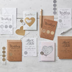 Kraft Scratch The Date Wedding Invitations - Scratch & Reveal- 10 Inner Pack