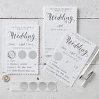White Scratch The Date Wedding invitations - Scratch & Reveal