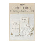 White Scratch The Date Wedding invitations - Scratch & Reveal