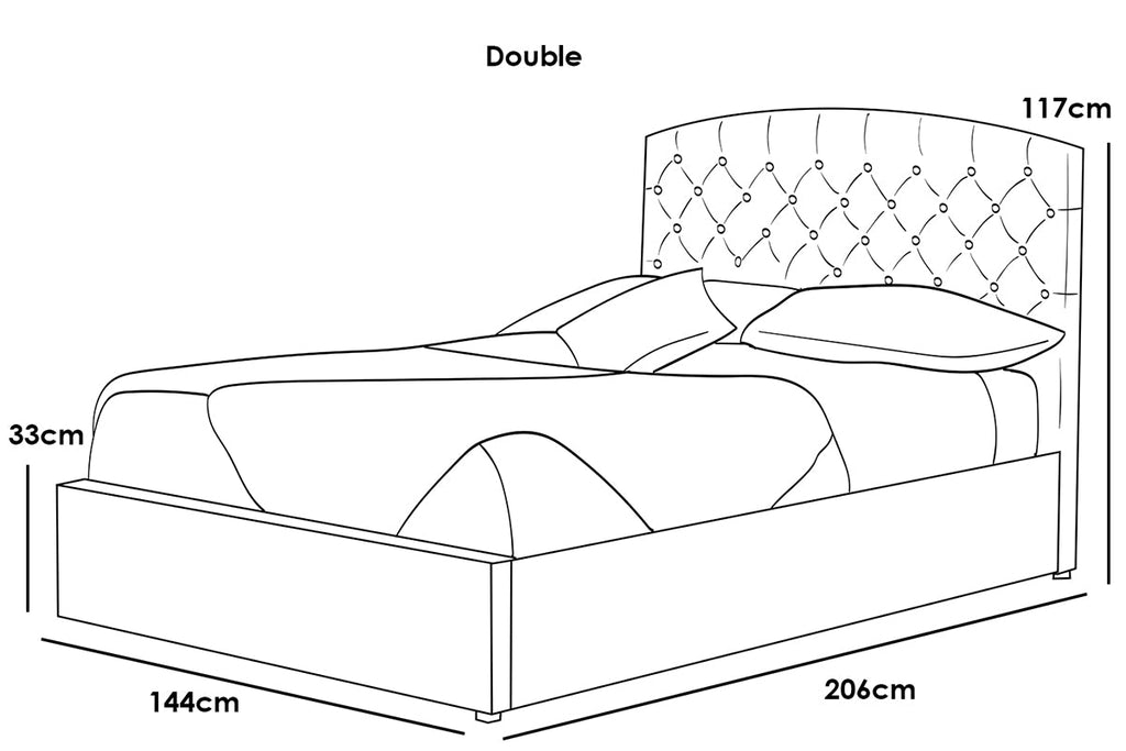 Sedgwick Grey Velvet Ottoman Storage Bed