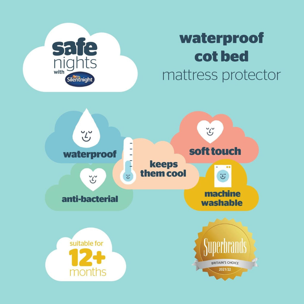 Silentnight Safe Nights Cot Bed Waterproof Mattress Protector