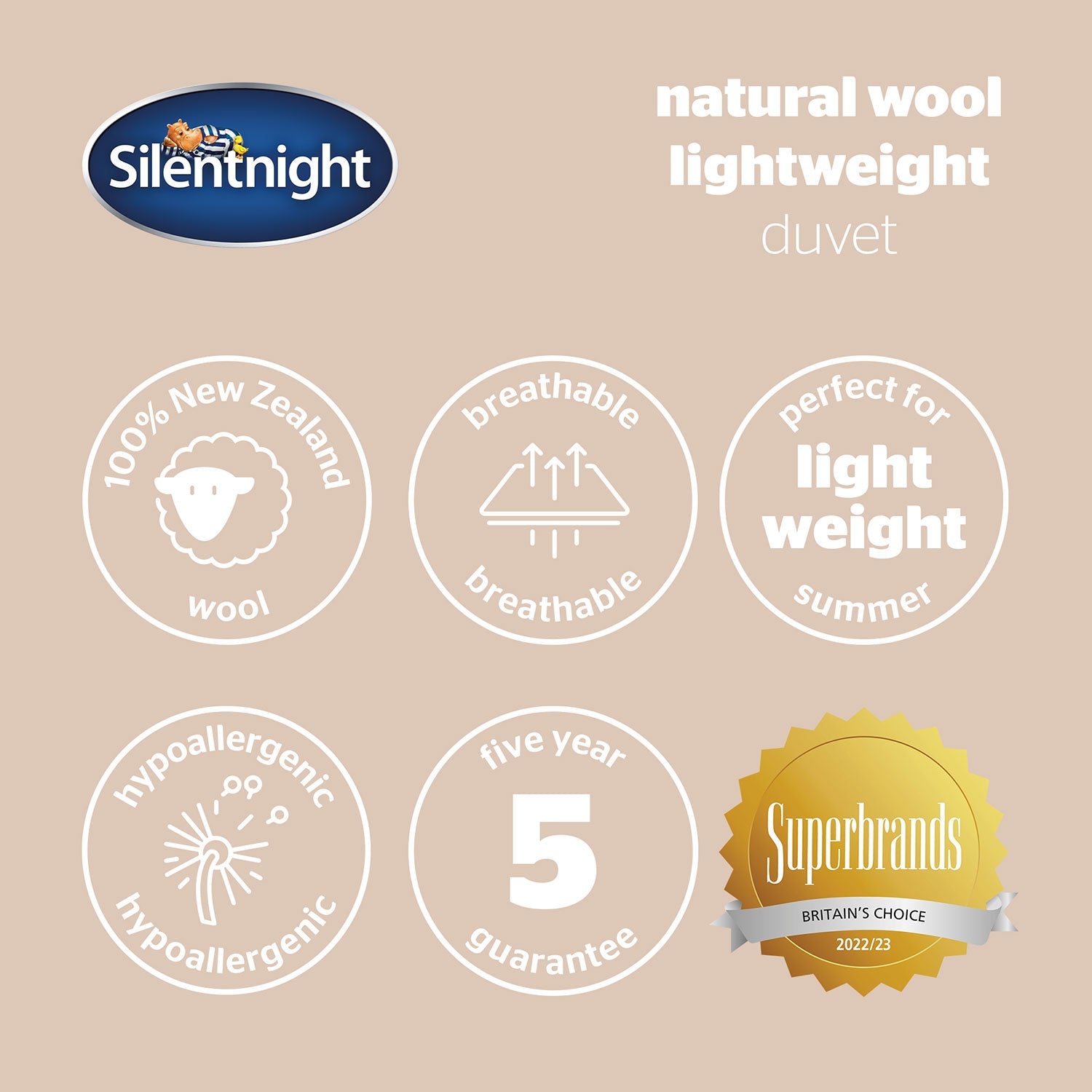 Silentnight Lightweight Wool Duvet
