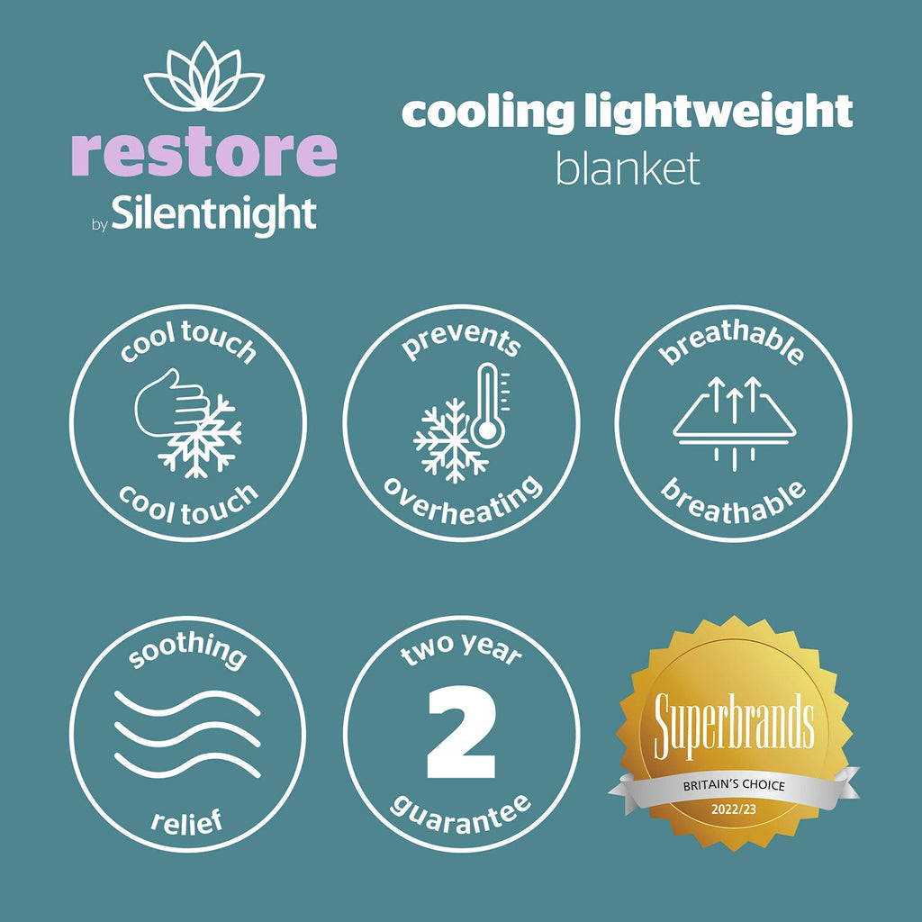 Silentnight Restore Grey Cooling Throw