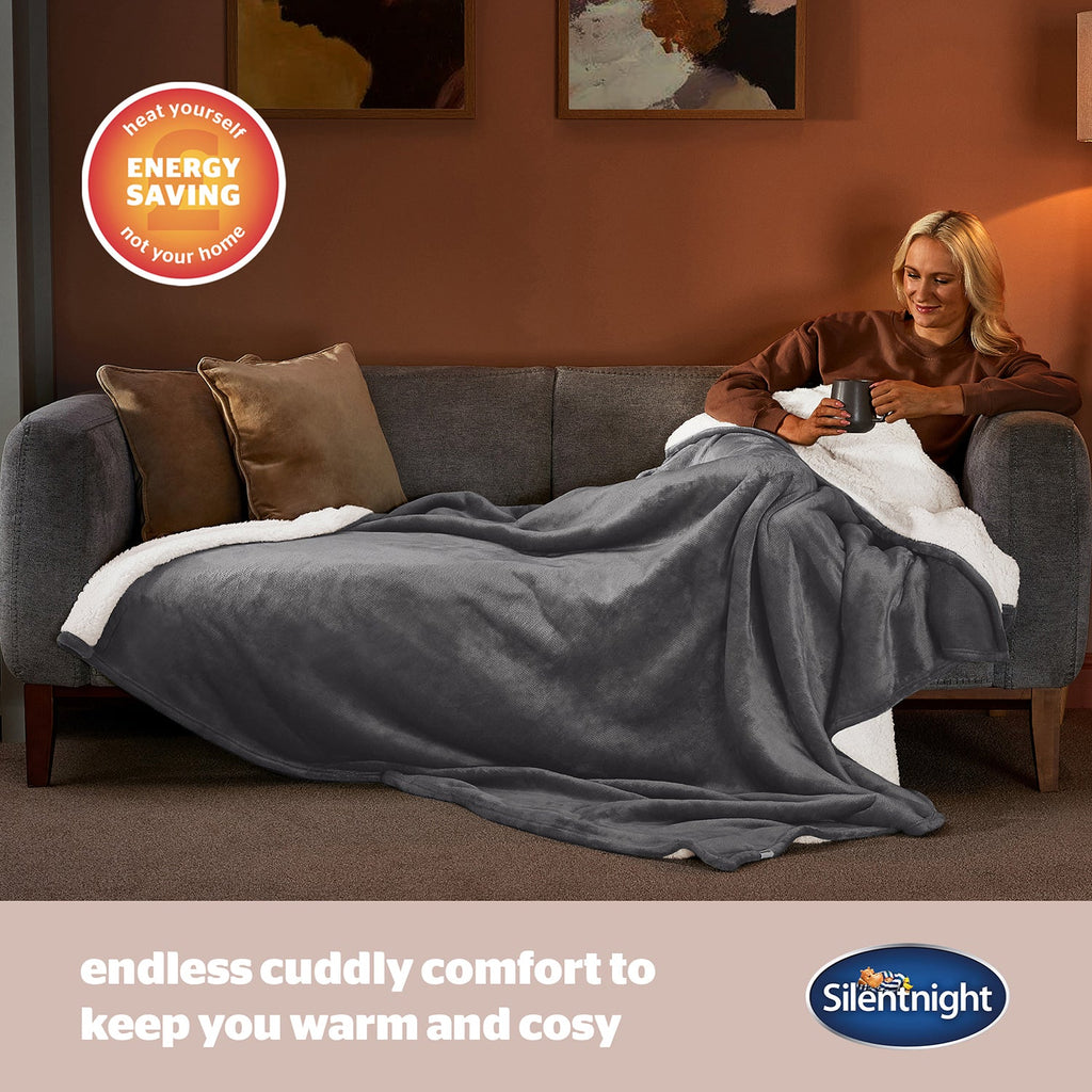Silentnight Snugsie Charcoal King Size Family Blanket
