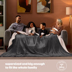 Silentnight Snugsie Charcoal King Size Family Blanket
