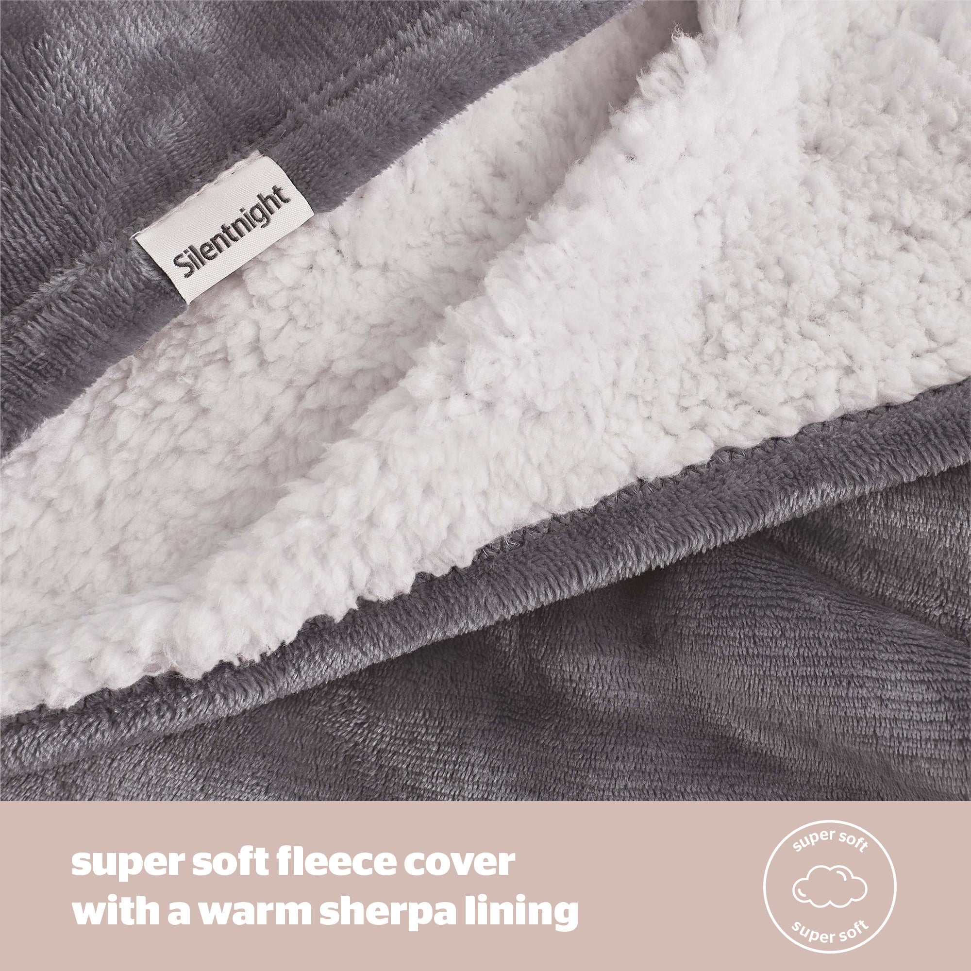 Silentnight Snugsie Charcoal King Size Family Blanket