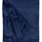 Navy Blue Snug Flannel Fleece Super Soft Throw