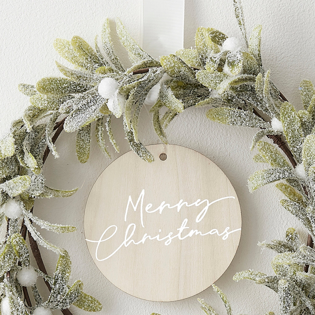 Mistletoe And Merry Christmas Door Wreath- 5 Inner Pack