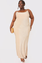 Strappy Lurex Cami Maxi Dress