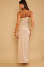 Strappy Lurex Cami Maxi Dress