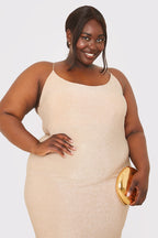 Strappy Lurex Cami Maxi Dress