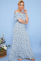 Responsible Viscose Paisley Bardot Midi Dress
