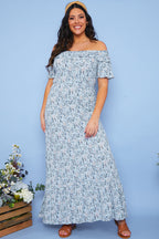 Responsible Viscose Paisley Bardot Midi Dress