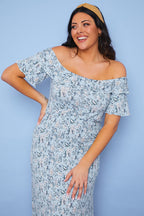 Responsible Viscose Paisley Bardot Midi Dress