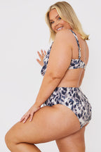 Leopard Print Control High Waisted Bikini Bottoms