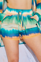 Ombre Print Chiffon Shorts