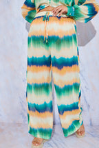 Ombre Wide Leg Elastic Waist Trousers