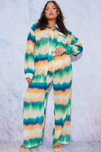 Ombre Wide Leg Elastic Waist Trousers