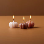 3 Pumpkin Shaped Candles- 5 Inner Pack