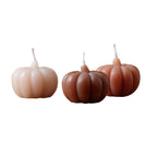 3 Pumpkin Shaped Candles- 5 Inner Pack