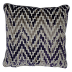 San Remo Purple Velvet Geometric Cushion (45cm x 45cm)