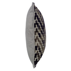 San Remo Purple Velvet Geometric Cushion (45cm x 45cm)