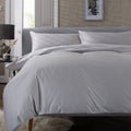 The Lyndon Company Savoy Grey 100% Cotton Sateen 400TC Duvet Set