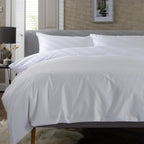 The Lyndon Company Savoy White 100% Cotton Sateen 400TC Duvet Set
