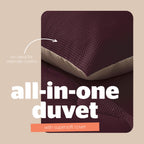 Silentnight Seersucker Berry Coverless 10.5 Tog Duvet and Pillowcase Set