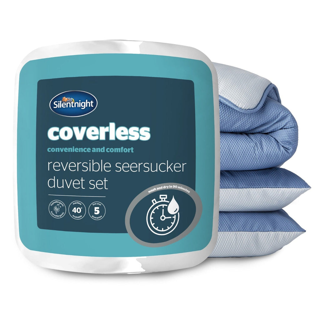 Silentnight Blue Coverless 10.5 Tog Duvet And Pillowcase