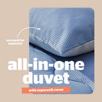 Silentnight Blue Coverless 10.5 Tog Duvet And Pillowcase