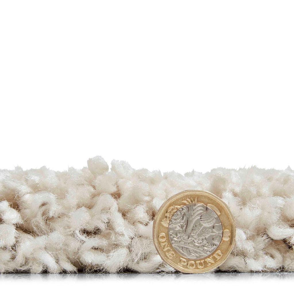 Sierra 9000 Cream Shaggy Rug