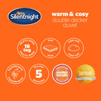 Silentnight Warm And Cosy Double Decker 18 Tog Duvet