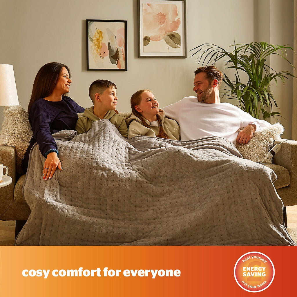 Silentnight Grey Comfort Control Luxury Heated Throw