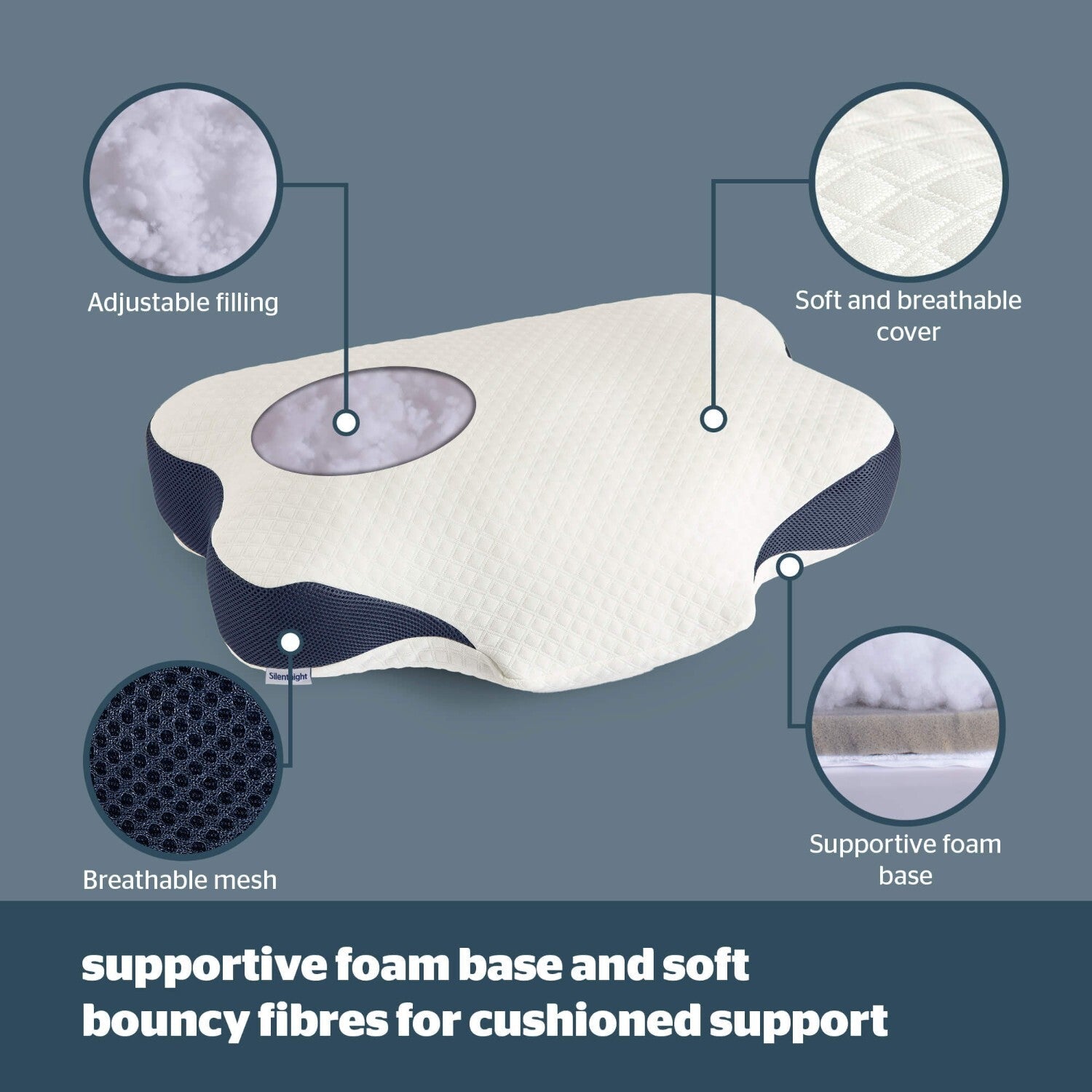 Silentnight Sleep Therapy Neck Support Butterfly Pillow