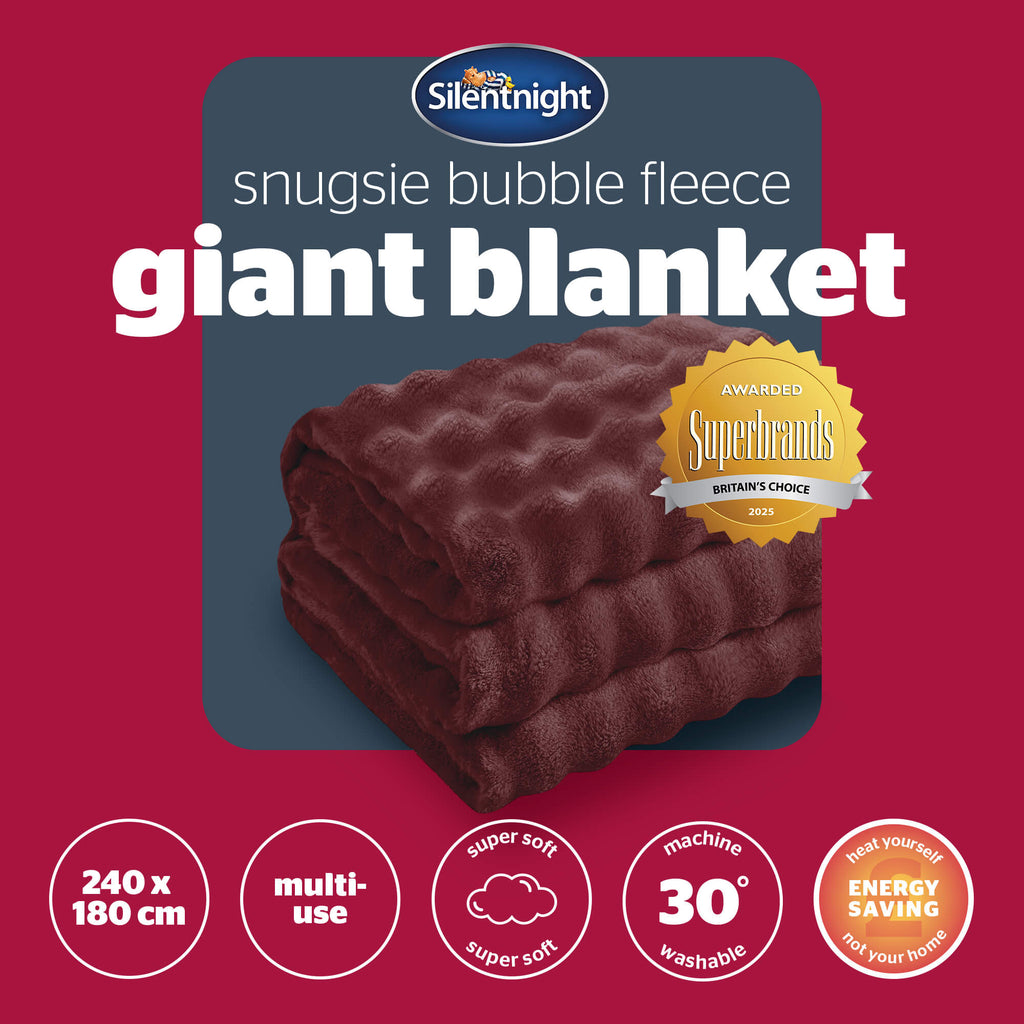 Silentnight Snugsie Berry Bubble Fleece