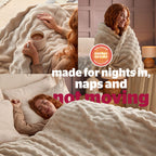 Silentnight Snugsie Natural Bubble Fleece Throw