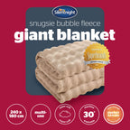 Silentnight Snugsie Natural Bubble Fleece Throw
