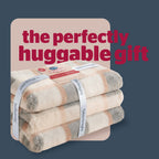 Silentnight Snugsie Natural Check Faux Fur Throw