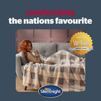 Silentnight Snugsie Natural Check Faux Fur Throw