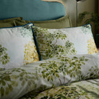 Hidden Garden Green Cotton Sateen Duvet Set