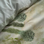 Hidden Garden Green Cotton Sateen Duvet Set