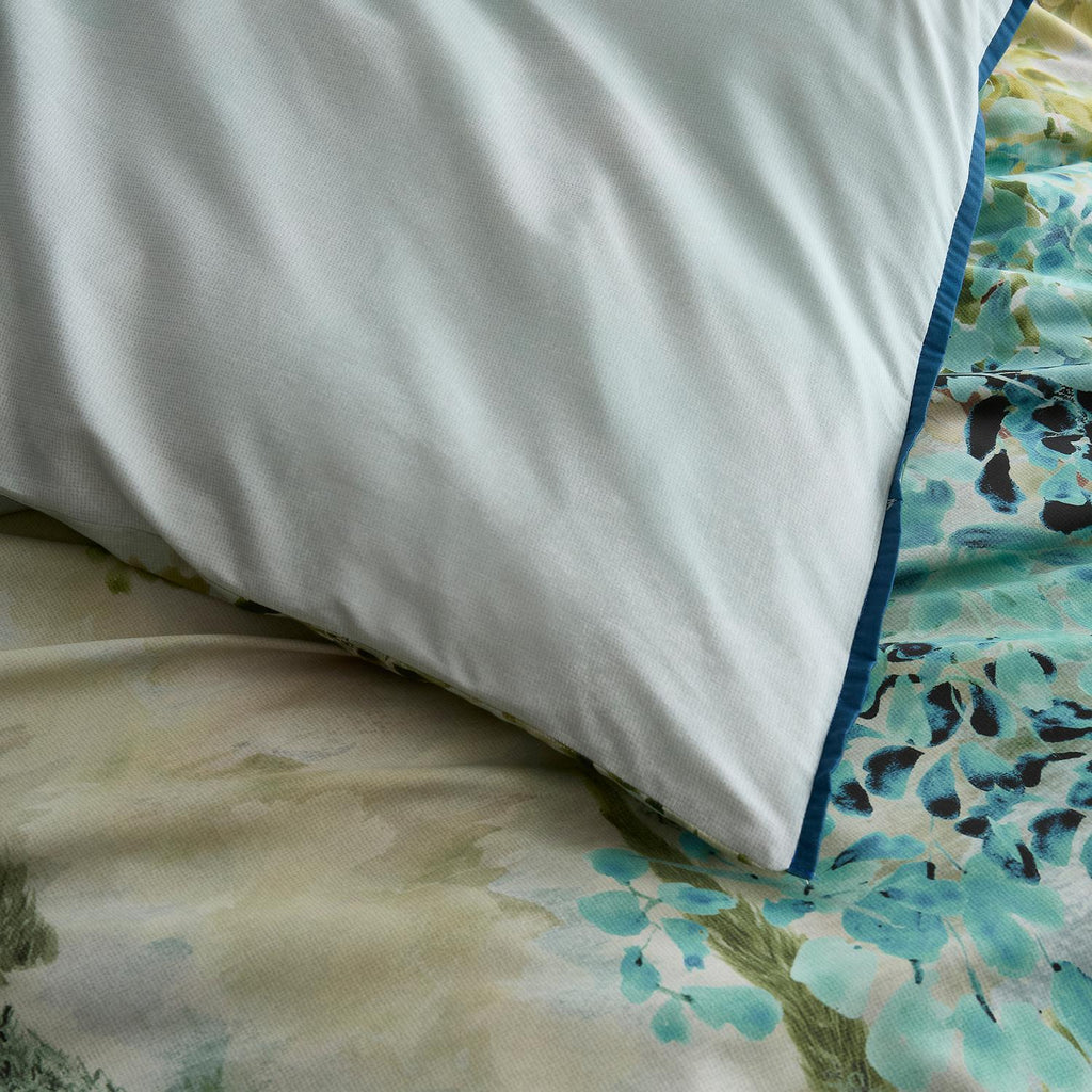 Hidden Garden Green Cotton Sateen Duvet Set