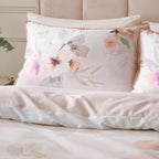 Mia Floral Blooms Natural Cotton Sateen Duvet Set