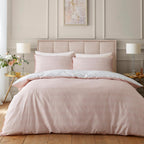 Mia Floral Blooms Natural Cotton Sateen Duvet Set