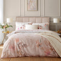 Mia Floral Blooms Natural Cotton Sateen Duvet Set
