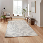 Catherine Lansfield Sorral Leaves Grey Rug