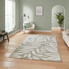 Catherine Lansfield Sorral Leaves Sage Green Rug